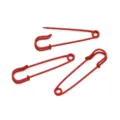 Red safety pins 5cm craft pins metal kilt pins DIY brooch findings accessories set 3pcs - No Holes / 10 Pieces/Pack / Red