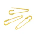 5cm yellow painted safety pin DIY brooch clothing accessory SKU variation display item - No Holes / 10 Pieces/Pack / Yellow