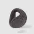 Winter warm plush earmuffs for men and women, dark grey soft fleece windproof ear muffs. - One Size / Dark Gray