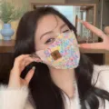 Gezellig kleurrijk fleece wintergezichtsmasker met 3D-ontwerp, verstelbaar, warm en ademend. - Eén maat / Regenboog