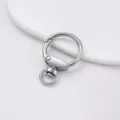 Detalle mosquetero llavero de aleación de zinc, anillo giratorio plateado para bolsos y joyas DIY. - 1 Pieza / Plateado