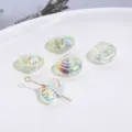 Ozean-Serie AB Farbe Muschel Glasperlen DIY Armband Schmuck Zubehör für handgemachte Crafts. - Muschel-Dekoration / 5 Stück/Packung / Muschel Grün