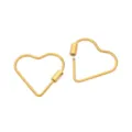 Gold stainless steel heart screw clasp connector for DIY jewelry necklaces and bracelets. - Large Hexagonal Buckle (AC4746) / 5 Pieces/Pack / Gold