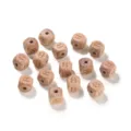 Buchenholz Buchstabe B Wuerfelperle 12mm unlackiert Massivholz DIY Kinder Frueherziehung Perle - 10er Pack / Buchstabe B