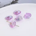 Lila Muschel Glasperlen AB Farbe DIY Schmuck Armband Herstellung Handwerk Zubehör - Muschel Lila