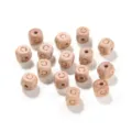 Natürliche Holzklotz-Buchstabenperlen mit Loch für DIY-Basteln und Kinderspielzeug. - 10er Pack / Buchstabe C