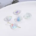 AB Farbige Glas Muschel Perlen Schillernde Lose Perlen DIY Armband Schmuck Herstellung - Weiße Muschel