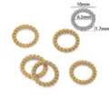 304 Stainless Steel Twisted Closed Jump Rings Gold Plated DIY Bracelet Necklace Jewelry Making Parts - 10mm (10 Pieces/Pack) / Gold