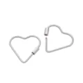 Stainless steel heart screw carabiner DIY necklace bracelet link jewelry fastener - Large Hexagonal Buckle (AC4746) / 5 Pieces/Pack / Steel