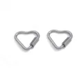Stainless steel heart screw clasp, silver DIY jewelry connector and necklace pendant link. - Small Hexagonal Buckle (AC4746) / 5 Pieces/Pack / Steel