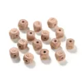 Buchenholz Buchstaben Perlen unlackierte Holzwuerfel DIY Kinder Frueherziehung Perlen 12mm - 10er Pack / Buchstabe E