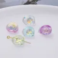 Ozean-Serie AB Farbglas Muschel Perlen, DIY handgemachte Armband Schmuck Zubehoer. - Zufällig Gemischte Conch