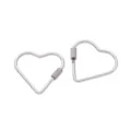 Chiusura a vite a cuore in acciaio inossidabile connettore gioielli fai da te per collana braccialetto - Chiusura a Vite Grande (AC4746) / 5 Pezzi/Confezione / Colore acciaio