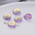 Lila AB Farbe Glasperlen Muschel Form lose Perlen fuer DIY handgemachte Schmuck Accessoires - Conch Lila