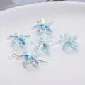Glas Seestern Perlen AB Farbe irisierend DIY Schmuck Herstellung Handwerk Armband Zubehör - Blauer Seestern