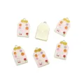 DIY Emaillierte Amulett Anhänger süße Kaninchen Kaki Schmuckherstellung Handwerk 5 Stk - Persimone Glück Omamori