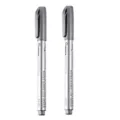 Metallic marker pens, silver color water-based low odour pens, 2 pack art supplies for DIY - 2Pcs/Set / Silver