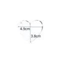 Transparenter Acryl Herz Schlüsselanhänger DIY Rohling Taschen Zubehör Hängeanhänger - Herz Acrylrohling (5.3g) / 10 Stück In Druckverschlussbeutel