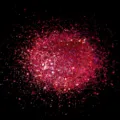 Detailed close-up of red laser nail glitter powder, sparkling hexagonal sequins for DIY. - Laser Pink Hexagonal Iridescent Sequins