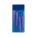 Set de escariador de cuentas mango morado herramienta de lima de aguja para joyería cristal. - Set de 4 piezas