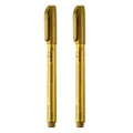Gold metallic marker pen set detail shot, water-based low odor ink, smooth writing. - 2Pcs/Set / Gold