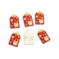 DIY Emaillierte Amulett Anhänger rote Metall Tiger Schmuckstücke für Accessoires Basteln - Tigerkraft Omamori