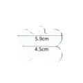 Klar Acryl Knochen Form Rohling Anhänger DIY Schlüsselanhänger Tasche Zubehör 5.9x4.5cm - Knochen Acrylrohling (7.6g) / 10 Stück In Druckverschlussbeutel