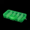 Boîte de rangement en plastique vert transparent à 10 grilles, organisateur amovible. - Pack de 10 compartiments / Vert