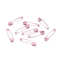 Colorful safety pins DIY brooch accessories 3cm cute pink metal safety pins for crafting - 50 Pieces/Pack / Pink
