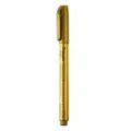 Metallic marker pen detail view, gold color body with clear print and fine tip design. - 1 Piece / Gold