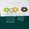 Transparent acrylic t-shirt photo frame keychain, blank DIY insert key ring gift for kids. - Clothes Photo Frame (5.5x5.6cm) / Pack of 5