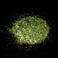 Green holographic nail glitter flakes hexagonal sequins for sparkling nail art and DIY decoration - Laser Light Green Hexagonal Iridescent Sequins