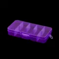 Boîte de Rangement Plastique 10 Grilles Violette Organisateur Transparent Accessoire - Pack de 10 compartiments / Violet Pur