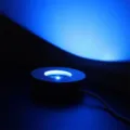 Wooden LED Light Base for Crystal Ball Night Light Display with USB Powered Cord - 8cm / Multicolor Light