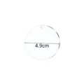 Transparenter runder Acryl Rohling Anhänger mit Loch DIY Gepäck Schlüsselanhänger 4.9cm - Rund Acrylrohling (6.5g) / 10 Stück In Druckverschlussbeutel