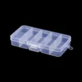 Boîte de rangement en plastique transparent à 10 grilles, organiseur amovible pour petits. - Pack de 10 compartiments / Blanc pur