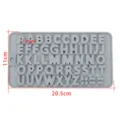Silikon Buchstabenform für DIY Schokolade Backen, Kuchen Dekoration und Süßigkeiten Werkzeuge. - 1 Stück / Buchstabenbrett Grau