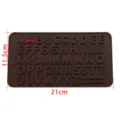 Silikon Buchstaben Form 26 Stueck Backen Schokolade Kuchen DIY Fondant Werkzeug - 1 Stück / Buchstabenbrett Braun