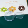Clear acrylic blank keychain photo frame DIY transparent key ring gift accessories - Apple Photo Frame (4.3x4.5cm) / Pack of 5