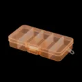 Boîte de rangement en plastique rectangulaire à 10 grilles avec séparateurs. - Pack de 10 compartiments / Orange Uni