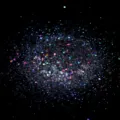 Holographic nail glitter flakes close up detail, colorful hexagonal sequins for art design - Laser Black Hexagonal Iridescent Sequins
