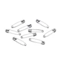 Grey safety pins 3cm DIY brooch accessories clothing pins craft materials metal set - 50 Pieces/Pack / Gray