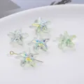 AB Farbige Glas Seestern Perlen, Irisierende DIY Schmuck Accessoires für Handgemachte Armbänder. - Grüner Seestern