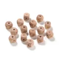 Natürliche Buchenholz quadratische Buchstabe K Perlen für DIY Handwerk und Kinder, 12mm unbemalt. - 10er Pack / Buchstabe K