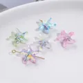 Bunte AB Glas Seestern Perlen für handgemachte DIY Armbänder und kreative Schmuckzubehör. - Zufällig Gemischter Seestern