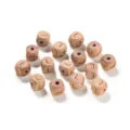 Unbehandelte Buchenholz Buchstaben Würfel Perlen DIY Kinder Basteln lose Zubehör - 10er Pack / L