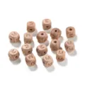 Natürliche Buchenholz Buchstaben Perlen 12mm unlackiert lose Holzperlen für DIY Handwerk - 10er Pack / M
