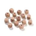 Natürliche Buchenholz Würfel Perlen 12mm Unlackiert DIY Basteln Lose Perlen für Kinder Früher - 10er Pack / Buchstabe O