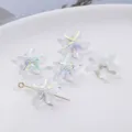 AB Farbe Seestern Glasperlen DIY Armband Schmuck Zubehör Variante Stil Design - Weißer Seestern
