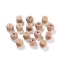 Natürliche Buche Holzquadrat Buchstabe P Perlen, 12mm unlackierte lose Holzperlen für DIY Basteln. - 10er Pack / Buchstabe P